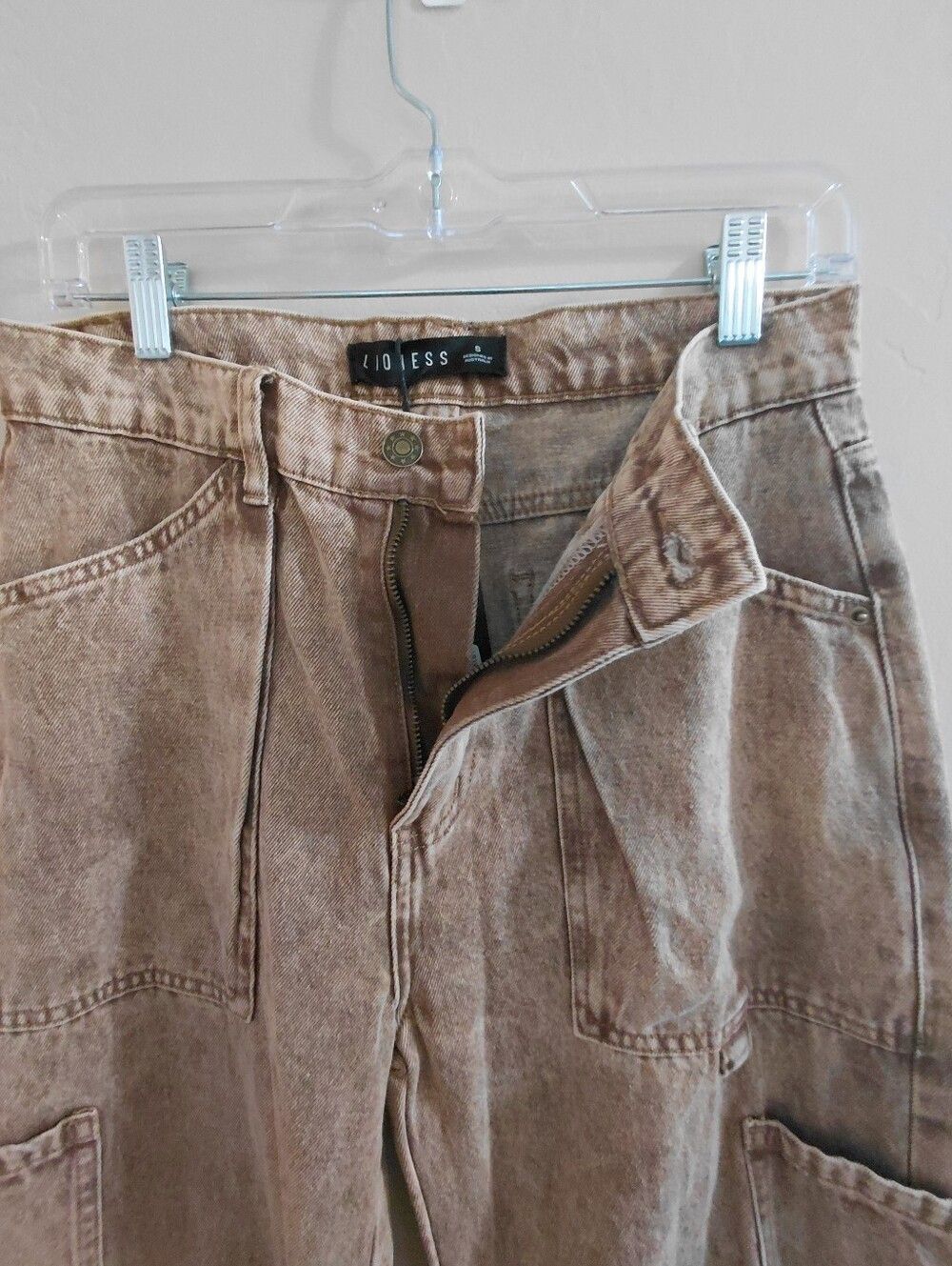 Lioness MIAMI VICE TAN WASH Denim Barrell Size SMALL - Picture 8 of 10